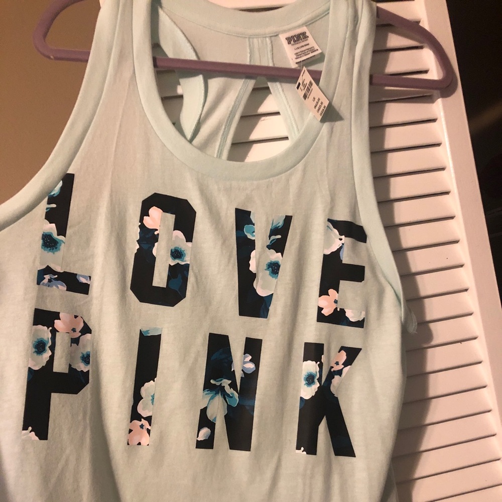 NWT muscle tank floral open back